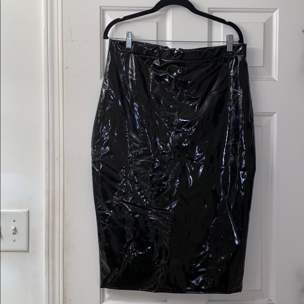 Black pleather Skirt